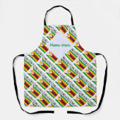 Tablier Zimbabwe Drapeau du Zimbabwe Vert Personnalisation (Recto)