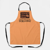 Tablier Zombie Zone Fresh Food hurle Halloween (Recto)
