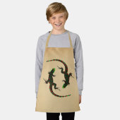 Tablier Zona Rustique Yin Yang Lizards (Porté)