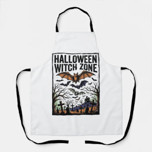 Tablier Zone de sorcière d'Halloween Dessin de chauves-sou