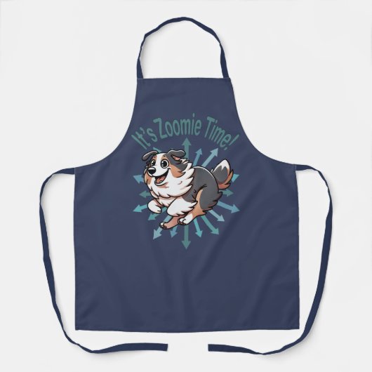 Tablier Zoomie Time Australian Shepherd (Recto)