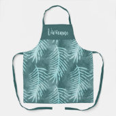 Tabliers à feuilles tropicales Boho sarcelle avec  (Recto)