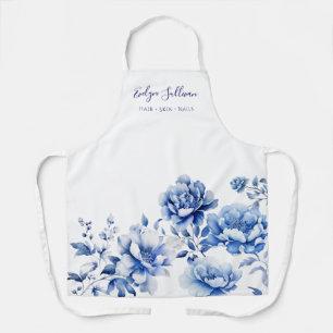 Tabliers à fleurs bleues de chinoiserie