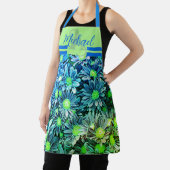 Tabliers à monogramme floral bleu - Cadeau de cuis (Insitu)