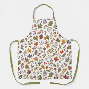 Tabliers à motif de champignon à feuilles florales