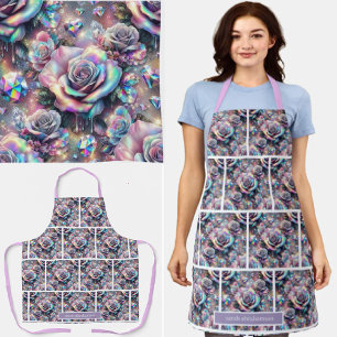 Tabliers aux Roses Iridescentes Féminines et Goutt