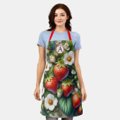 Tabliers avec impression de fraise et monogramme (Porté)