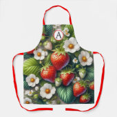 Tabliers avec impression de fraise et monogramme (Recto)
