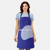 Tabliers avec motif bleu frais et neutre (Porté)