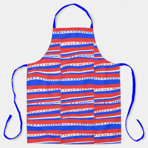 Tabliers Cercles Rayures Rouge Blanc Bleu