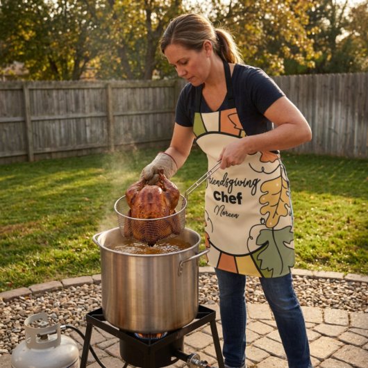 Tabliers de chef éditable Friendsgiving