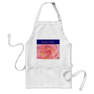 Tabliers de créateur Ajoutez Votre Nom Café Rose R