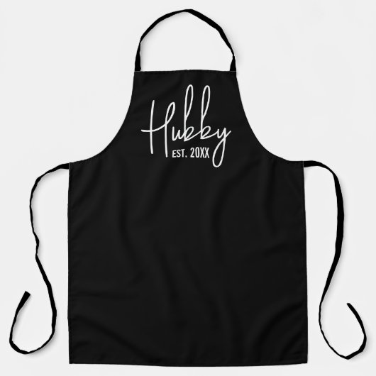 Tabliers de cuisine hubby et wifey pour couple (Recto)