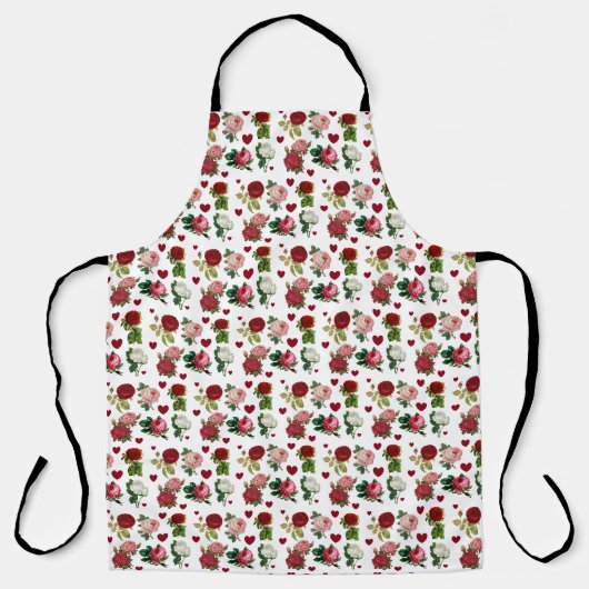 Tabliers de cuisine pour la Saint-Valentin Fleurs (Recto)