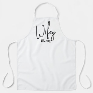 Tabliers de cuisine Wifey & Hubby pour couple