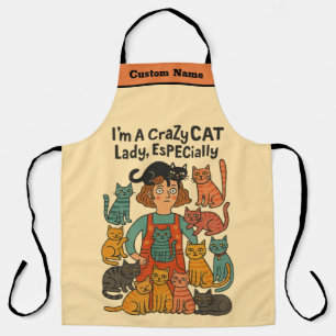 Tabliers de Dame aux Chats Folle - Impression Pers