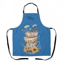 Tabliers de Marguerites et Tasses à Thé