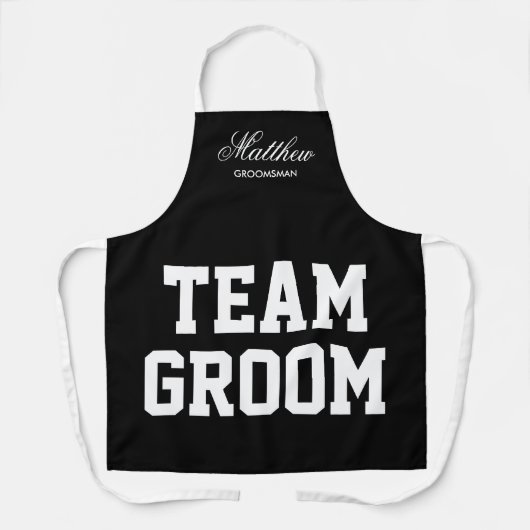 Tabliers de mariage Team Groom pour groomsmans (Recto)