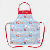Tabliers de Noël Père Noël avec nom (Recto)