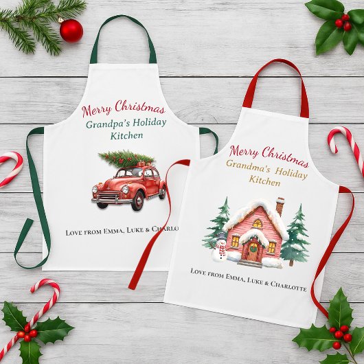 Tabliers de Noël personnalisés pour grand-mère