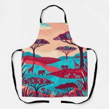 Tabliers de prairie de savane - Impression Ruby &