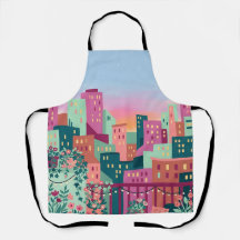 Tabliers de ville Fuchsia & Mint – Cuisine