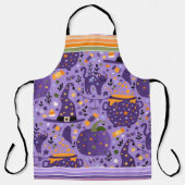 Tabliers d'Halloween avec motifs et rayures (Recto)