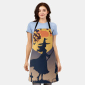 Tabliers D'Halloween, Sorcière Avec Broom Blood Mo (Porté)