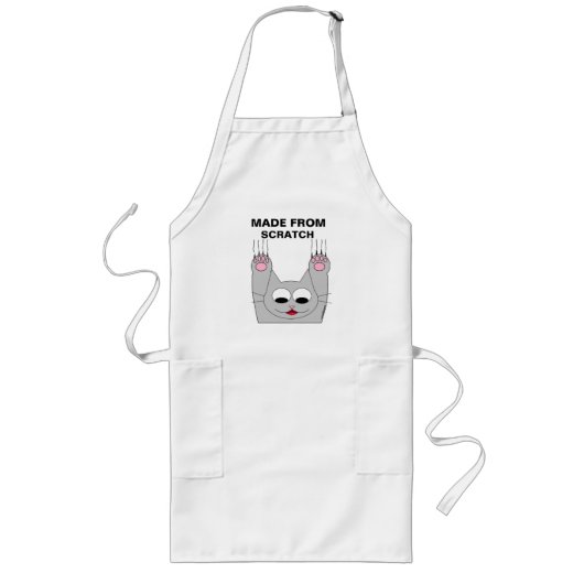 Tabliers Faits à la Main avec Chat Mignon Sourire (Devant)
