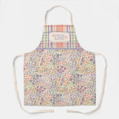 Tabliers 'Faits avec Amour' – Damier Pastel & Fleu (Recto)