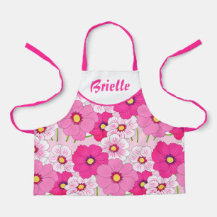Tabliers Fleurs Rose Personnalisés pour Filles - I