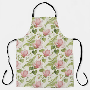 Tabliers Floral Aquarelle Fleurs de Magnolia et Fo