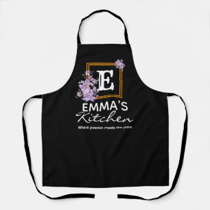 Tabliers Floraux Boho - Nom Personnalisé Chef
