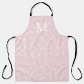 Tabliers initiale Papillon Rose et Blanc (Recto)