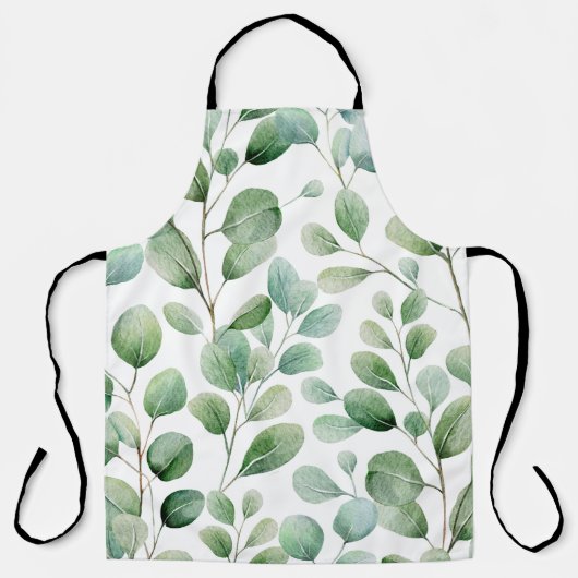 Tabliers moderne aquarelle vert eucalyptus (Recto)