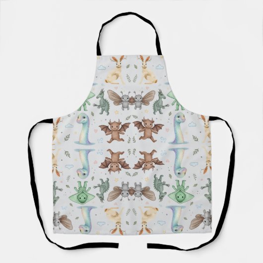 Tabliers motif cryptide Mothman & Amis (Recto)