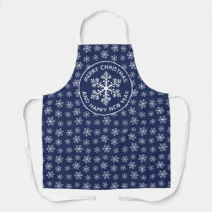 Tabliers motif flocon de neige marine