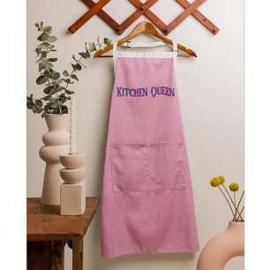 Tabliers pastel rose personnalisés - Texte personn