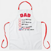 Tabliers personnalisés, Fête des pères parfaite (Recto)