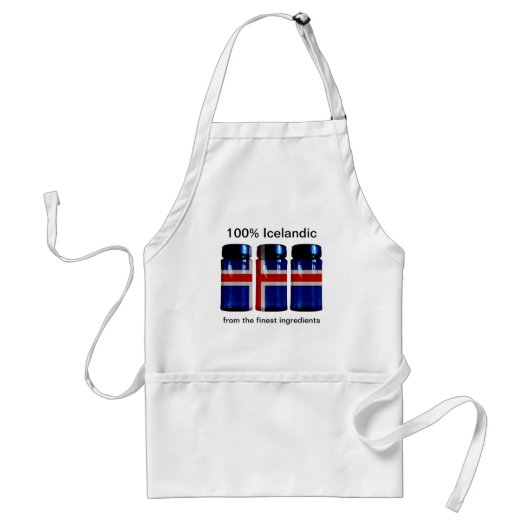 Tabliers Pots à Épices Drapeau d'Islande (Devant)