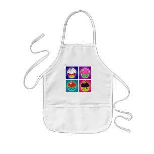 Tabliers pour enfants à quatre cupcakes