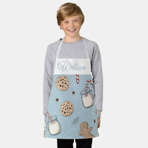 Tabliers pour enfants Cookies & Lait de Noël Nom