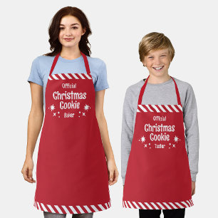 Tabliers pour enfants testeur de biscuits de Noël