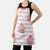 Tabliers rayures roses Cupcakes (Insitu)