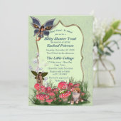 Tabouret rouge et blanc conte de fées Invitation (Debout devant)