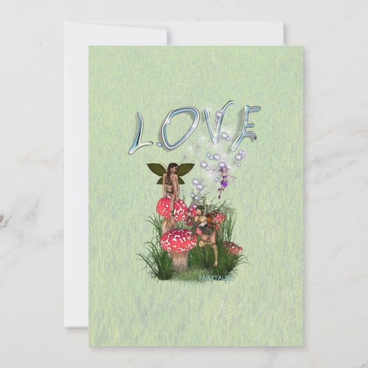 Tabouret rouge et blanc conte de fées Invitation (Dos)