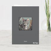Tabouret Tabby Carte de voeux pliée (Dos)
