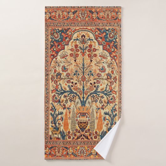 Tabriz Tree of Life Persian Rug Print Badhanddoek (Badhanddoek)