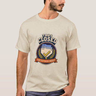 Tabs Gesloten Retro Browser Humor Badge T-shirt