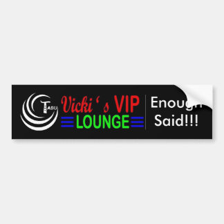 Tabu Black Bumpersticker VIP